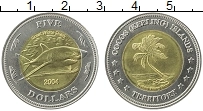 Продать Монеты Кокосовые острова 5 долларов 2004 Биметалл