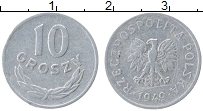 Продать Монеты Польша 10 грош 1949 Алюминий
