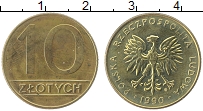 Продать Монеты Польша 10 злотых 1990 Латунь