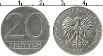 Продать Монеты Польша 20 злотых 1990 Медно-никель