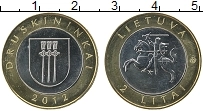 Продать Монеты Литва 2 лит 2012 Биметалл