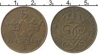 Продать Монеты Швеция 5 эре 1914 Бронза