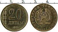 Продать Монеты Таджикистан 20 дирам 2011 Латунь