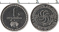 Продать Монеты Грузия 1 тетри 1993 Медно-никель