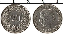 Продать Монеты Швейцария 20 рапп 1958 Медно-никель