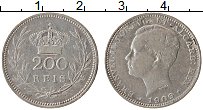 Продать Монеты Португалия 200 рейс 1909 Серебро
