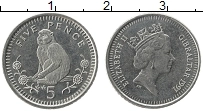 Продать Монеты Гибралтар 5 пенсов 1991 Медно-никель