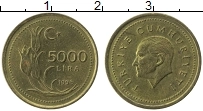 Продать Монеты Турция 5000 лир 1996 Латунь