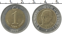Продать Монеты Турция 1 лира 2005 Биметалл