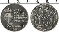 Продать Монеты Андорра 25 сентим 1995 Медно-никель
