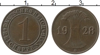 Продать Монеты Веймарская республика 1 пфенниг 1929 Медь