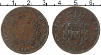 Продать Монеты Португалия 10 рейс 1845 Медь