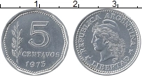 Продать Монеты Аргентина 5 сентаво 1972 Алюминий