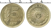 Продать Монеты Аргентина 5 песо 1976 Бронза