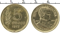 Продать Монеты Аргентина 5 песо 1977 Медно-никель