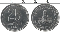 Продать Монеты Аргентина 25 сентаво 1994 Медно-никель