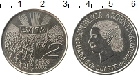Продать Монеты Аргентина 2 песо 2002 Медно-никель
