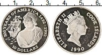 Продать Монеты Острова Кука 10 долларов 1990 Серебро