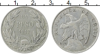 Продать Монеты Чили 1 песо 1917 Серебро