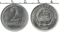 Продать Монеты Ангола 2 кванза 1999 Медно-никель