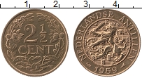 Продать Монеты Антильские острова 2 1/2 цента 1959 Медь