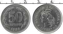 Продать Монеты Аргентина 50 сентаво 1958 Сталь покрытая никелем