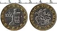 Продать Монеты Сан-Марино 1000 лир 1997 Биметалл