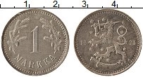 Продать Монеты Финляндия 1 марка 1921 Медно-никель
