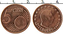 Продать Монеты Люксембург 5 евроцентов 2002 сталь с медным покрытием