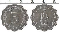 Продать Монеты Мальта 5 милс 1972 Алюминий