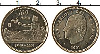 Продать Монеты Испания 100 песет 2001 