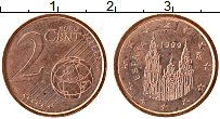 Продать Монеты Испания 2 евроцента 2001 сталь с медным покрытием