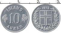 Продать Монеты Исландия 10 аурар 1974 Алюминий