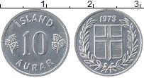 Продать Монеты Исландия 10 аурар 1974 Алюминий