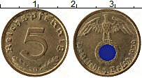 Продать Монеты Третий Рейх 5 пфеннигов 1939 Медь