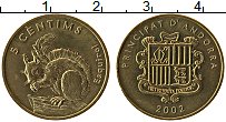Продать Монеты Андорра 5 сентим 2002 Медно-никель