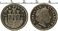Продать Монеты Гибралтар 1 фунт 2000 Латунь