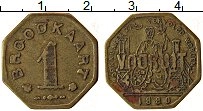 Продать Монеты Бельгия 1 франк 1880 Латунь