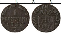 Продать Монеты Пруссия 1 пфенниг 1822 Медь