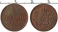 Продать Монеты Бавария 1 пфенниг 1856 Медь