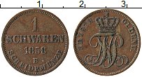 Продать Монеты Ольденбург 1 шварен 1858 Медь