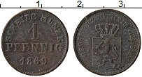 Продать Монеты Гессен 1 пфенниг 1872 Медь