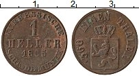 Продать Монеты Гессен-Кассель 1 геллер 1858 Медь