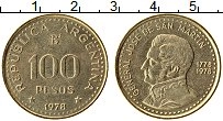 Продать Монеты Аргентина 100 песо 1979 Латунь