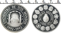 Продать Монеты Аргентина 1000 аустралес 1991 Серебро