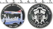 Продать Монеты Того 1000 франков 2001 Серебро
