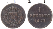 Продать Монеты Бавария 1 пфенниг 1848 Медь