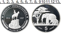 Продать Монеты Намибия 5 унций 1987 Серебро
