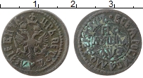 Продать Монеты 1689 – 1725 Петр I 1 полушка 1704 Медь