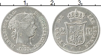 Продать Монеты Испания 2 реала 1860 Серебро